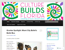 Tablet Screenshot of culturebuildsflorida.org